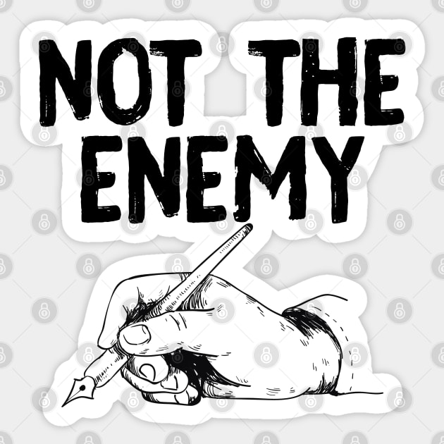 Not The Enemy Sticker by TheBadNewsB